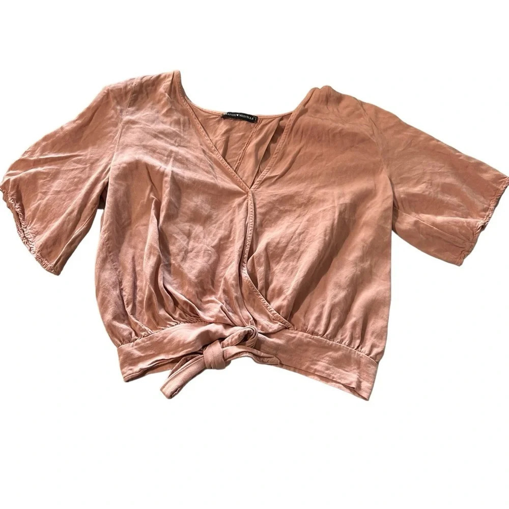 Brandy Melville women's one size pink top tie in the back